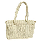 French-style delicate ruffled handwoven tote bag, perfect for summer commuting and vacation.