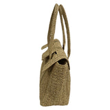 French-style delicate ruffled handwoven tote bag, perfect for summer commuting and vacation.