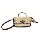 Vintage-style exquisite woven handbag/crossbody bag, versatile straw square bag for commuting and dates.