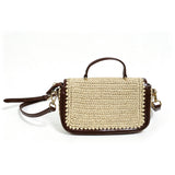 Vintage-style exquisite woven handbag/crossbody bag, versatile straw square bag for commuting and dates.