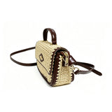 Vintage-style exquisite woven handbag/crossbody bag, versatile straw square bag for commuting and dates.